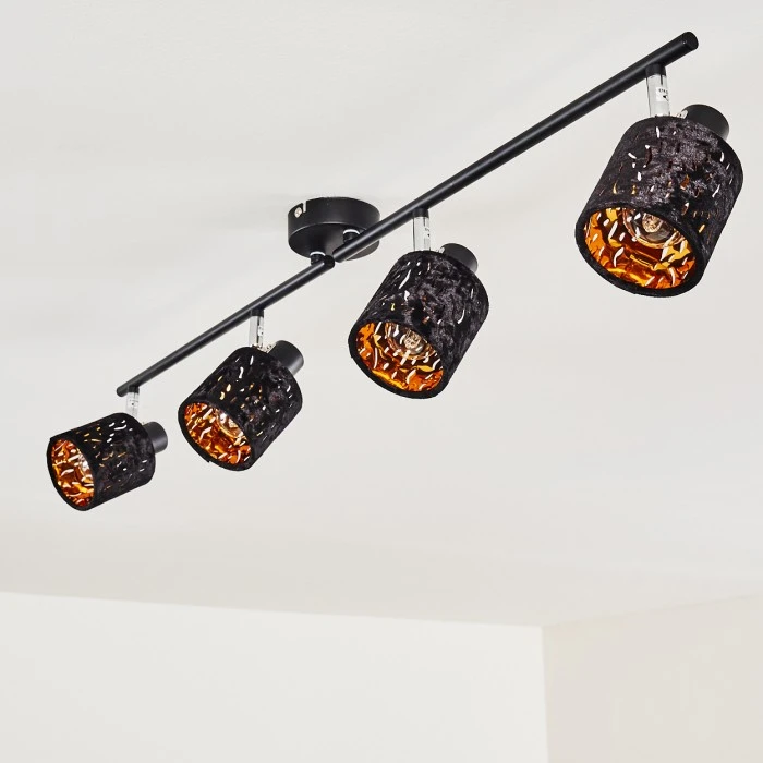 Hofstein Liared Deckenleuchte Schwarz, 4-flammig 6 Hofstein Liared Deckenleuchte Schwarz, 4-flammig – Bild 6