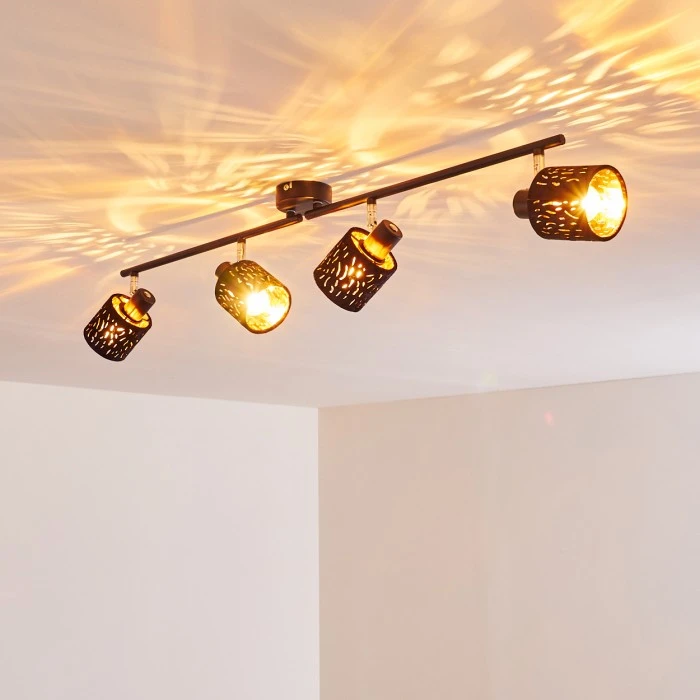 Hofstein Liared Deckenleuchte Schwarz, 4-flammig 9 Hofstein Liared Deckenleuchte Schwarz, 4-flammig – Bild 9