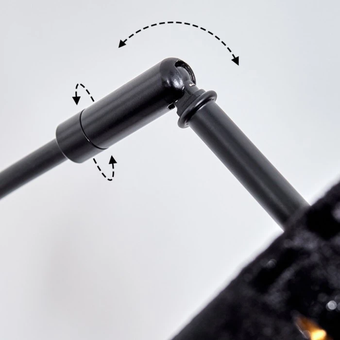 Hofstein Liared Stehleuchte Schwarz, 5-flammig 6 Hofstein Liared Stehleuchte Schwarz, 5-flammig – Bild 6