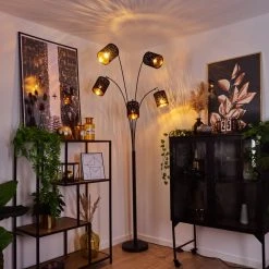 Hofstein Liared Stehleuchte Schwarz, 5-flammig 18 Hofstein Liared Stehleuchte Schwarz, 5-flammig -Bürolampen Verkäufe liared stehleuchte h3388006 8