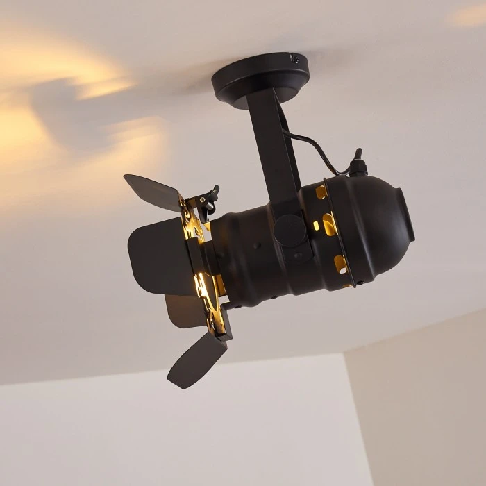 Hofstein Lichinga Deckenleuchte Schwarz, 1-flammig 11 Hofstein Lichinga Deckenleuchte Schwarz, 1-flammig – Bild 11