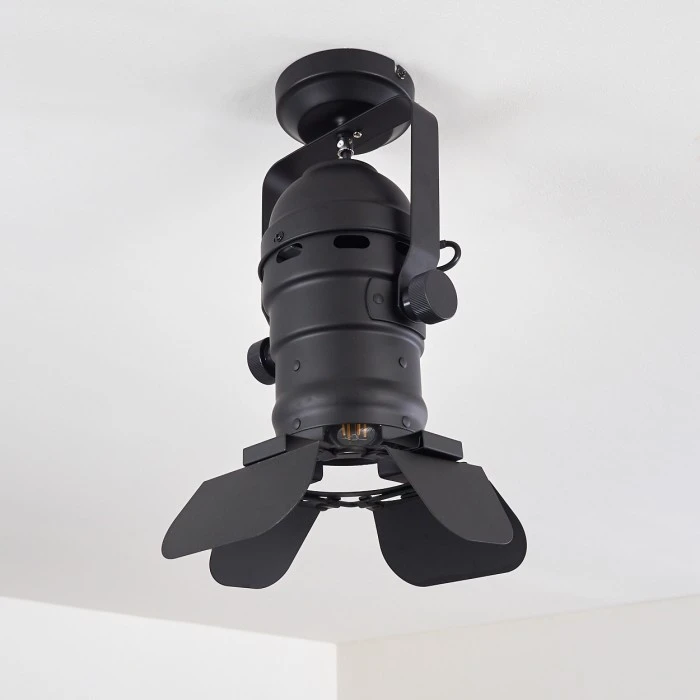 Hofstein Lichinga Deckenleuchte Schwarz, 1-flammig 12 Hofstein Lichinga Deckenleuchte Schwarz, 1-flammig – Bild 12