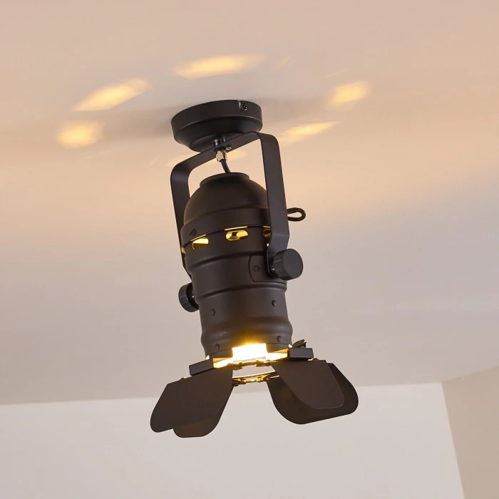 Hofstein Lichinga Deckenleuchte Schwarz, 1-flammig 6 Hofstein Lichinga Deckenleuchte Schwarz, 1-flammig – Bild 6