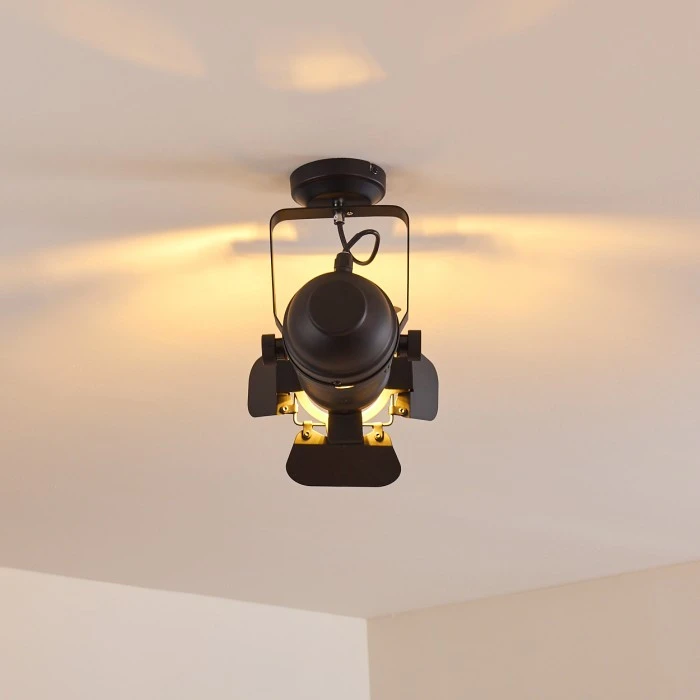 Hofstein Lichinga Deckenleuchte Schwarz, 1-flammig 8 Hofstein Lichinga Deckenleuchte Schwarz, 1-flammig – Bild 8