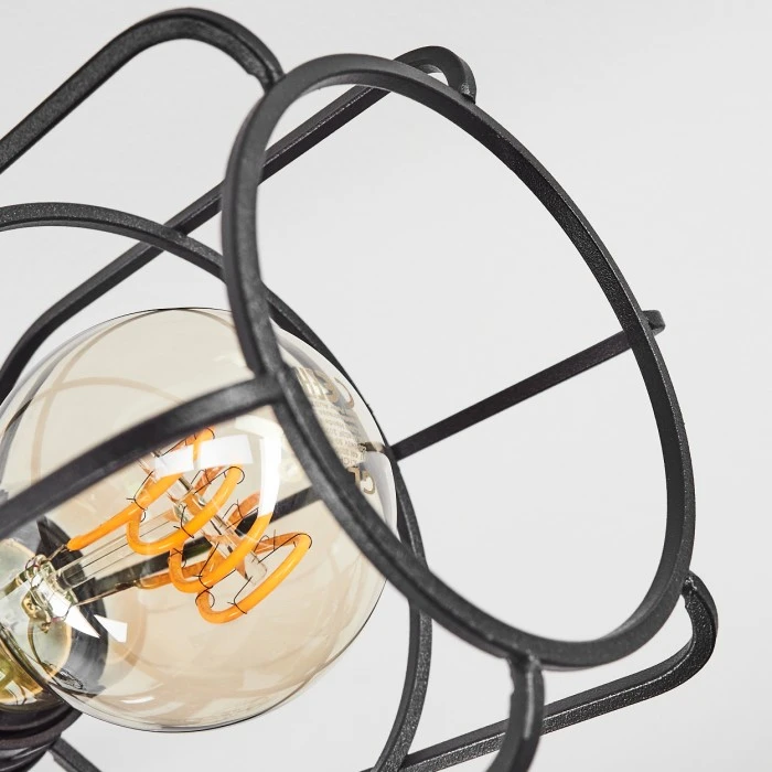 Hofstein Loedingen Deckenleuchte Schwarz, Naturfarben, 4-flammig 2 Hofstein Loedingen Deckenleuchte Schwarz, Naturfarben, 4-flammig – Bild 2