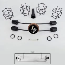 Hofstein Loedingen Deckenleuchte Schwarz, Naturfarben, 4-flammig 9 Hofstein Loedingen Deckenleuchte Schwarz, Naturfarben, 4-flammig -Bürolampen Verkäufe loedingen deckenleuchte h3442036 3