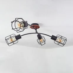 Hofstein Loedingen Deckenleuchte Schwarz, Naturfarben, 4-flammig 10 Hofstein Loedingen Deckenleuchte Schwarz, Naturfarben, 4-flammig -Bürolampen Verkäufe loedingen deckenleuchte h3442036 4