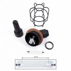 Hofstein Loedingen Deckenleuchte Schwarz, Holz dunkel, 1-flammig -Bürolampen Verkäufe loedingen deckenleuchte h3442425 4