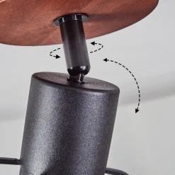 Hofstein Loedingen Deckenleuchte Schwarz, Holz dunkel, 1-flammig -Bürolampen Verkäufe loedingen deckenleuchte h3442425 5