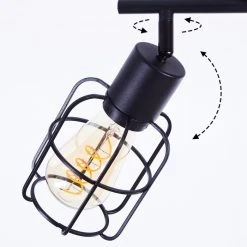 Hofstein Loedingen Deckenleuchte Schwarz, Holz dunkel, 2-flammig -Bürolampen Verkäufe loedingen deckenleuchte h3442968 5