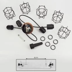 Hofstein Loedingen Deckenleuchte Schwarz, Braun, 5-flammig -Bürolampen Verkäufe loedingen deckenleuchte h3443323 4