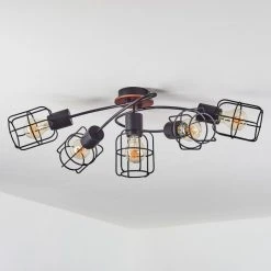 Hofstein Loedingen Deckenleuchte Schwarz, Braun, 5-flammig -Bürolampen Verkäufe loedingen deckenleuchte h3443323 7