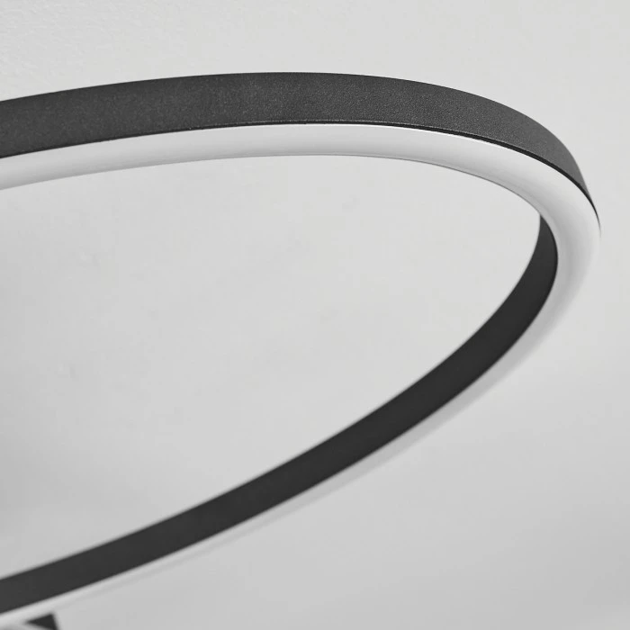 Hofstein Loftheim Deckenleuchte LED Chrom, Schwarz, Weiß, 1-flammig, Fernbedienung 3 Hofstein Loftheim Deckenleuchte LED Chrom, Schwarz, Weiß, 1-flammig, Fernbedienung – Bild 3