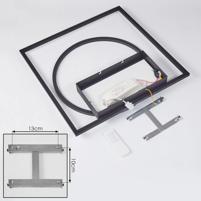 Hofstein Loftheim Deckenleuchte LED Chrom, Schwarz, Weiß, 1-flammig, Fernbedienung 5 Hofstein Loftheim Deckenleuchte LED Chrom, Schwarz, Weiß, 1-flammig, Fernbedienung – Bild 5
