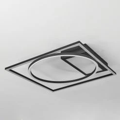 Hofstein Loftheim Deckenleuchte LED Chrom, Schwarz, Weiß, 1-flammig, Fernbedienung 19 Hofstein Loftheim Deckenleuchte LED Chrom, Schwarz, Weiß, 1-flammig, Fernbedienung -Bürolampen Verkäufe loftheim deckenleuchte h3438176 7