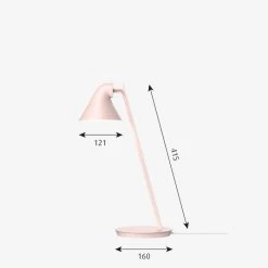 Louis Poulsen NJP Mini Tischleuchte LED Rosa, 1-flammig -Bürolampen Verkäufe louis poulsen njp mini tischleuchte 5744168164 2