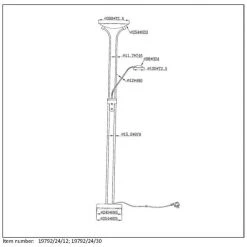 Lucide CHAMPION Stehleuchte LED Chrom, 2-flammig -Bürolampen Verkäufe lucide champion stehleuchte 19792 24 12 2