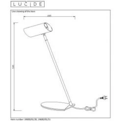 Lucide HESTER Schreibtischlampe Weiß, 1-flammig -Bürolampen Verkäufe lucide hester schreibtischlampe 19600 01 31 2