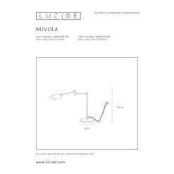 Lucide NUVOLA Schreibtischlampe LED Chrom, 1-flammig -Bürolampen Verkäufe lucide nuvola schreibtischlampe 19665 09 12 7