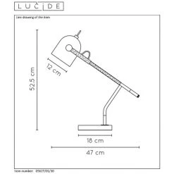 Lucide WAYLON Schreibtischlampe Schwarz, 1-flammig 15 Lucide WAYLON Schreibtischlampe Schwarz, 1-flammig -Bürolampen Verkäufe lucide waylon schreibtischlampe 05627 01 30 7