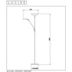 Lucide ZENITH Stehlampe LED Schwarz, 1-flammig -Bürolampen Verkäufe lucide zenith stehlampe 19791 24 30 7