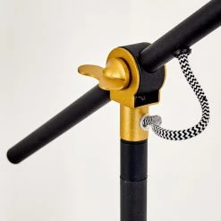 Hofstein Luven Stehleuchte Schwarz, Gold, Schwarz-Gold, 1-flammig -Bürolampen Verkäufe luven stehleuchte h3335802 do1 10