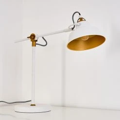 Hofstein Luven Tischleuchte LED Weiß, 1-flammig -Bürolampen Verkäufe luven tischleuchte h3287231 do1 8