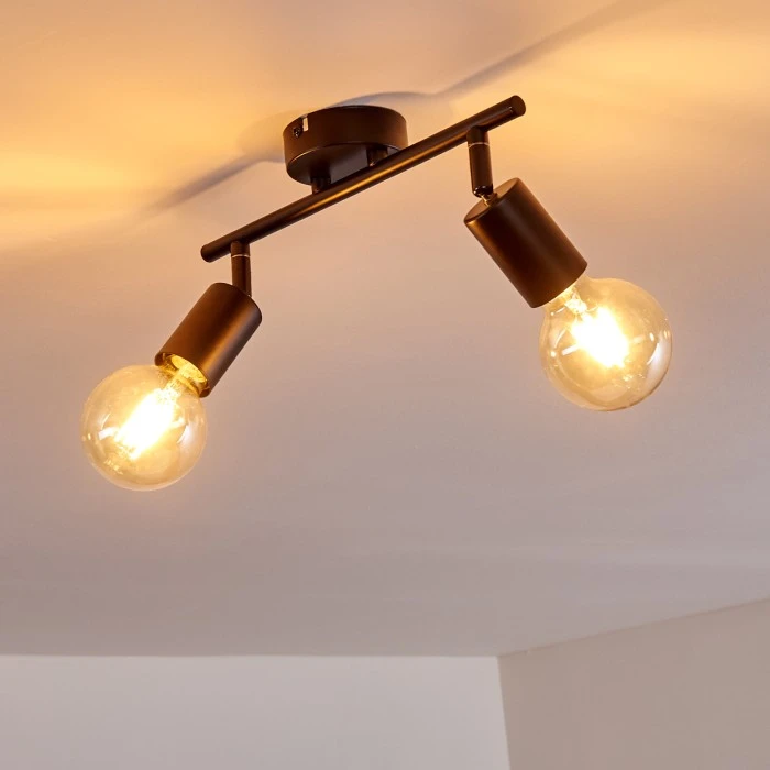 Hofstein Maidford Deckenleuchte Schwarz, 2-flammig 11 Hofstein Maidford Deckenleuchte Schwarz, 2-flammig – Bild 11