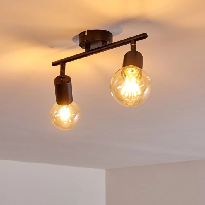 Hofstein Maidford Deckenleuchte Schwarz, 2-flammig 12 Hofstein Maidford Deckenleuchte Schwarz, 2-flammig – Bild 12