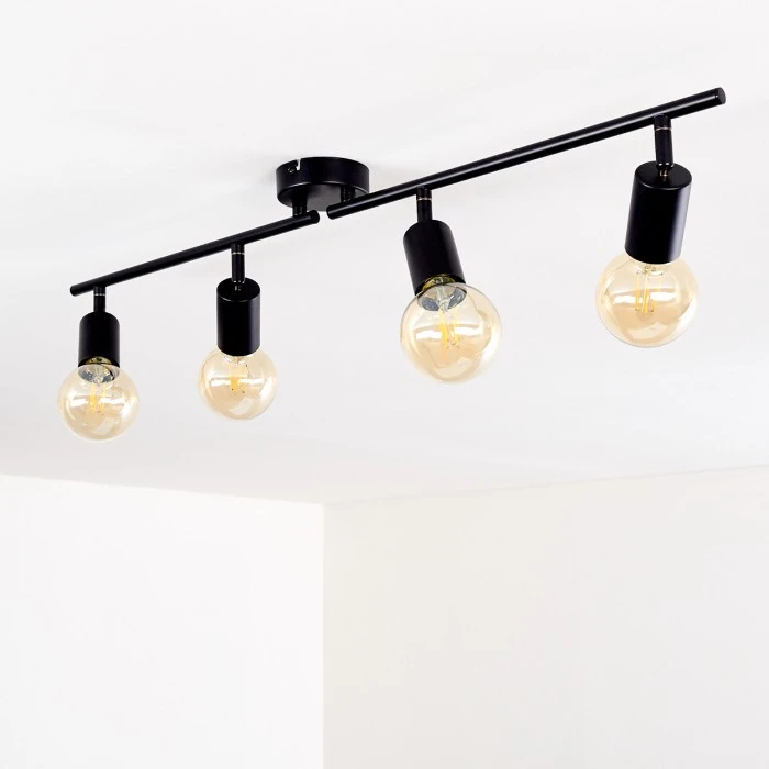 Hofstein Maidford Deckenleuchte Schwarz, 4-flammig 4 Hofstein Maidford Deckenleuchte Schwarz, 4-flammig – Bild 4