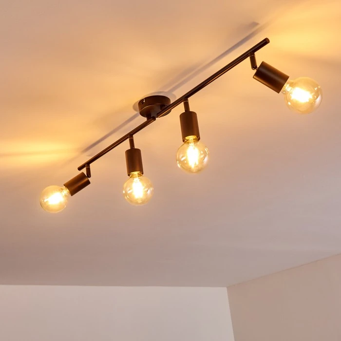 Hofstein Maidford Deckenleuchte Schwarz, 4-flammig 9 Hofstein Maidford Deckenleuchte Schwarz, 4-flammig – Bild 9