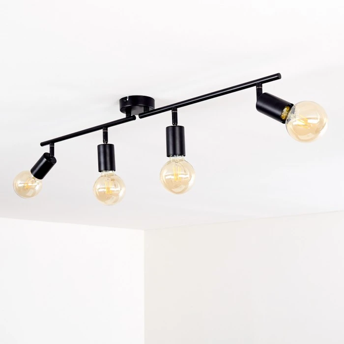 Hofstein Maidford Deckenleuchte Schwarz, 4-flammig 10 Hofstein Maidford Deckenleuchte Schwarz, 4-flammig – Bild 10