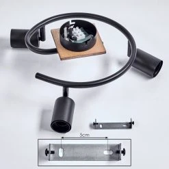 Hofstein Maidford Deckenleuchte Schwarz, Holz dunkel, 3-flammig 16 Hofstein Maidford Deckenleuchte Schwarz, Holz dunkel, 3-flammig -Bürolampen Verkäufe maidford deckenleuchte h3388099 4