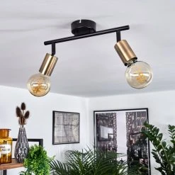 Hofstein Maidford Deckenleuchte Messing, Schwarz, 2-flammig -Bürolampen Verkäufe maidford deckenleuchte h3388129 11