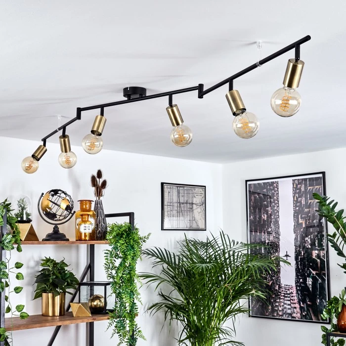 Hofstein Maidford Deckenleuchte Schwarz, 6-flammig 12 Hofstein Maidford Deckenleuchte Schwarz, 6-flammig – Bild 12