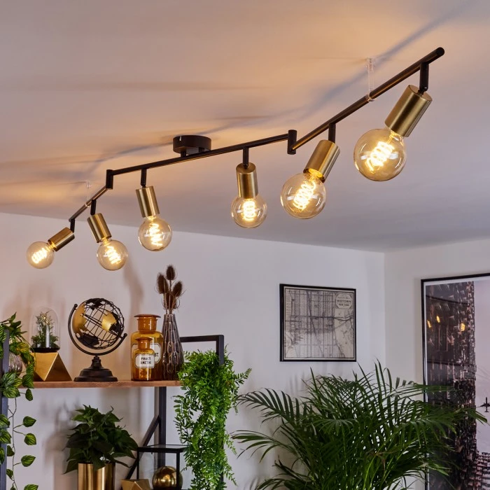 Hofstein Maidford Deckenleuchte Schwarz, 6-flammig 7 Hofstein Maidford Deckenleuchte Schwarz, 6-flammig – Bild 7