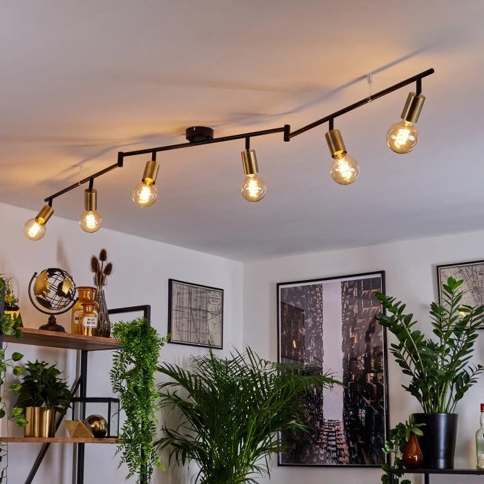 Hofstein Maidford Deckenleuchte Schwarz, 6-flammig 9 Hofstein Maidford Deckenleuchte Schwarz, 6-flammig – Bild 9