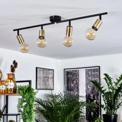 Hofstein Maidfordo Deckenleuchte Messing, Schwarz, 4-flammig -Bürolampen Verkäufe maidfordo deckenleuchte h3388136 11