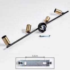 Hofstein Maidfordo Deckenleuchte Messing, Schwarz, 4-flammig -Bürolampen Verkäufe maidfordo deckenleuchte h3388136 4