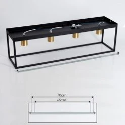 Hofstein Malao Deckenleuchte Messing, Schwarz, 4-flammig 15 Hofstein Malao Deckenleuchte Messing, Schwarz, 4-flammig -Bürolampen Verkäufe malao deckenleuchte h3019283 4