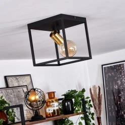 Hofstein Malao Deckenleuchte Messing, Schwarz, 1-flammig -Bürolampen Verkäufe malao deckenleuchte h3019306 2