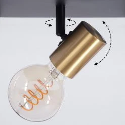 Hofstein Malao Deckenleuchte Messing, Schwarz, 1-flammig -Bürolampen Verkäufe malao deckenleuchte h3019306 3