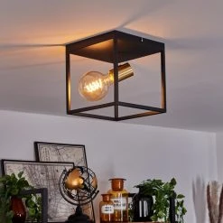 Hofstein Malao Deckenleuchte Messing, Schwarz, 1-flammig -Bürolampen Verkäufe malao deckenleuchte h3019306 7