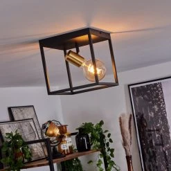 Hofstein Malao Deckenleuchte Messing, Schwarz, 1-flammig -Bürolampen Verkäufe malao deckenleuchte h3019306 9