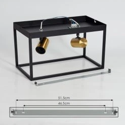 Hofstein Malao Deckenleuchte Messing, Schwarz, 2-flammig -Bürolampen Verkäufe malao deckenleuchte h3019313 4