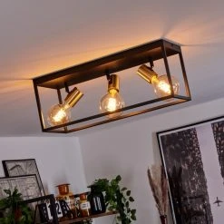 Hofstein Malao Deckenleuchte Messing, Schwarz, 3-flammig -Bürolampen Verkäufe malao deckenleuchte h3019320 8