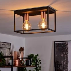 Hofstein Malao Deckenleuchte Schwarz, Gold, Roségold, 2-flammig -Bürolampen Verkäufe malao deckenleuchte h3019375 8