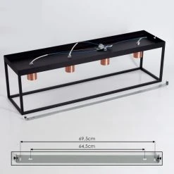 Hofstein Malao Deckenleuchte Schwarz, Roségold, 4-flammig -Bürolampen Verkäufe malao deckenleuchte h3019399 3