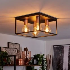 Hofstein Malao Deckenleuchte Schwarz, Roségold, 4-flammig 22 Hofstein Malao Deckenleuchte Schwarz, Roségold, 4-flammig -Bürolampen Verkäufe malao deckenleuchte h3019405 10