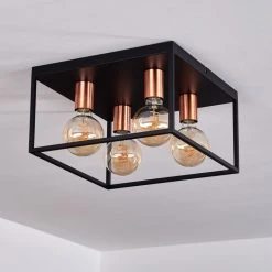 Hofstein Malao Deckenleuchte Schwarz, Roségold, 4-flammig 19 Hofstein Malao Deckenleuchte Schwarz, Roségold, 4-flammig -Bürolampen Verkäufe malao deckenleuchte h3019405 7